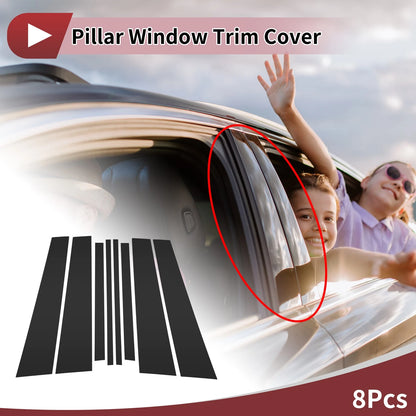 Door Pillar Window Trim for Jeep Commander 2018 Black