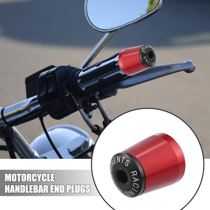 1 Pair Handlebar End Plugs Black Red for Kawasaki Ninja 400 (2018–2021)
