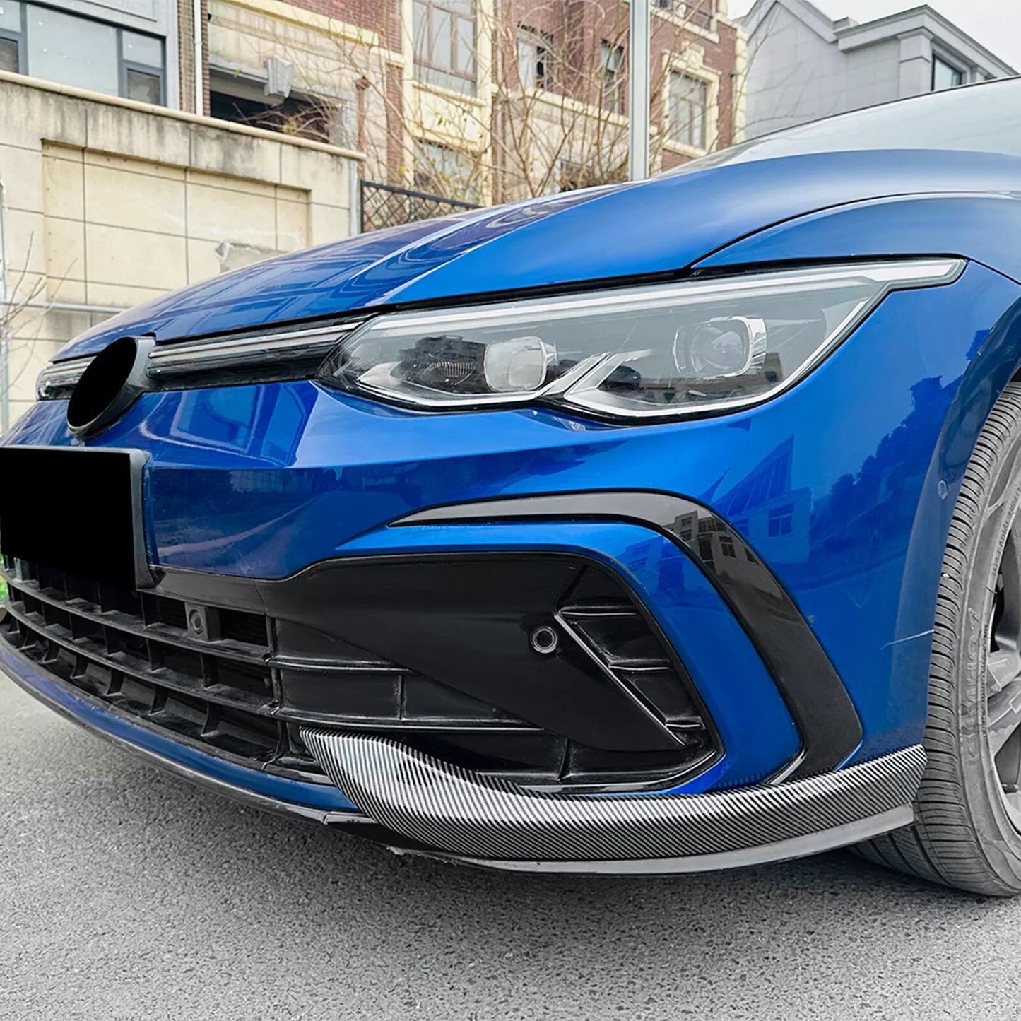 Carbon Look Front Bumper Side Air Vent Trim for VW Golf 8 MK8 (2020-2024)