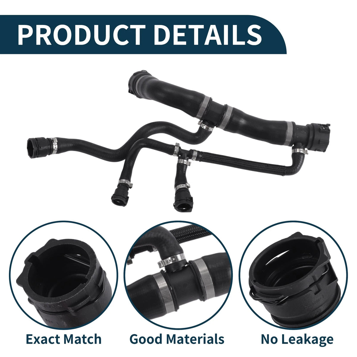 Radiator Hose for BMW 760Li E66 V12 6.0L Gas (2003-2008) Upper Hose