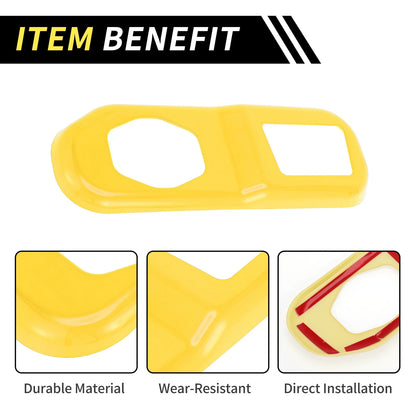 Rear Trunk Lock Panel Cover Trim for Jeep Wrangler JL JLU (2018-2024) - ABS Yellow