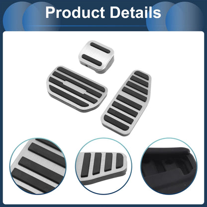 Foot Accelerator Pedal Covers  for Suzuki Swift (No Mark) Silver Tone