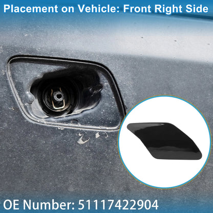 Front Right Washer Nozzle Cover for BMW X6 (2015-2019) Black