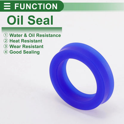 Oil Seal TPU Rotary Shaft Seal 30x42x10mm High Pressure Blue 5 Pcs