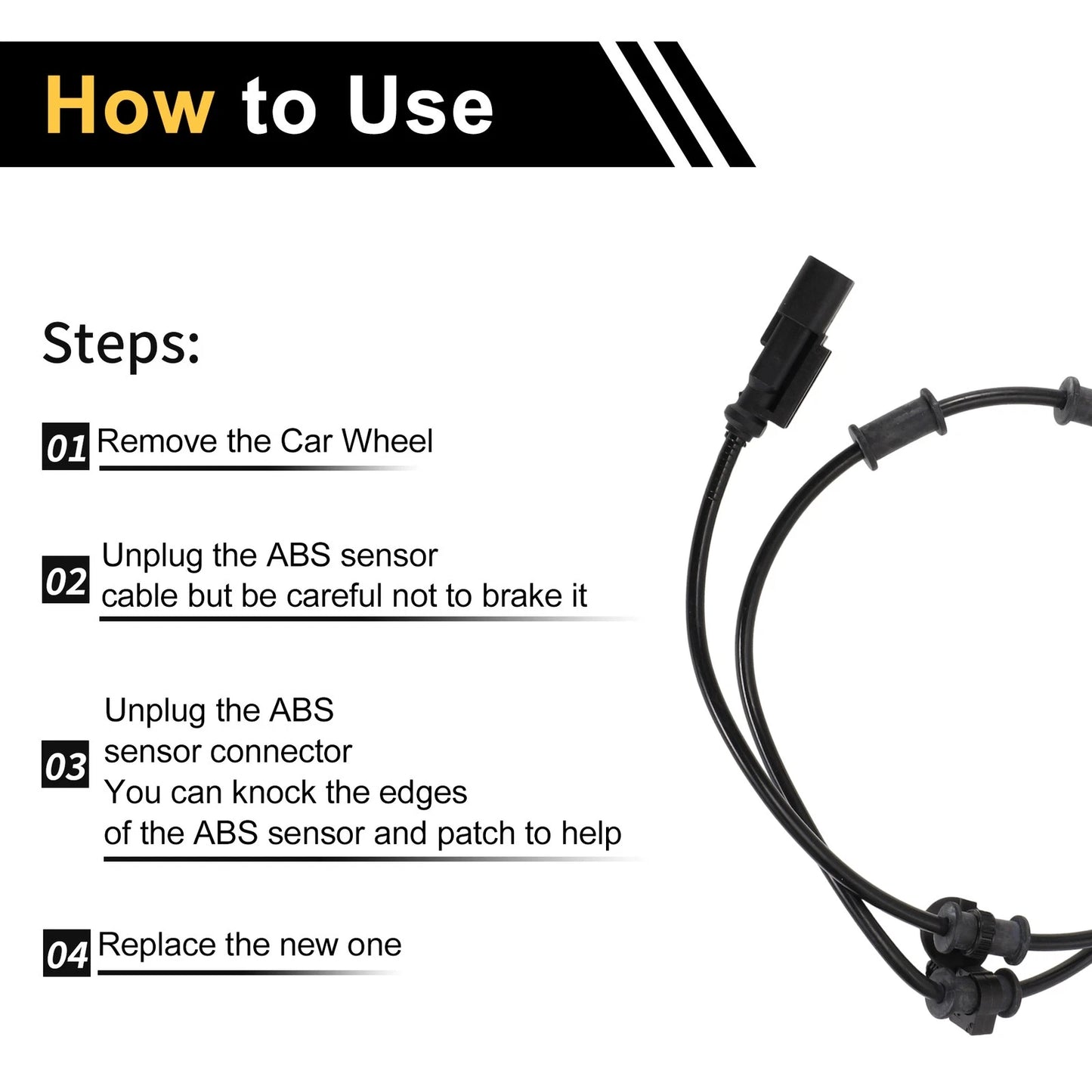ABS Wheel Speed Sensor  for Dodge Ram 2500 Front Left & Right
