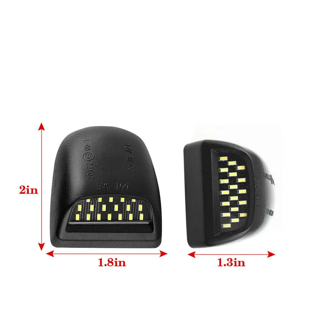 2 x LED License Plate Lights for Chevy Silverado Avalanche (1999-2013)