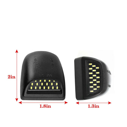 2 x LED License Plate Lights for Chevy Silverado Avalanche (1999-2013)