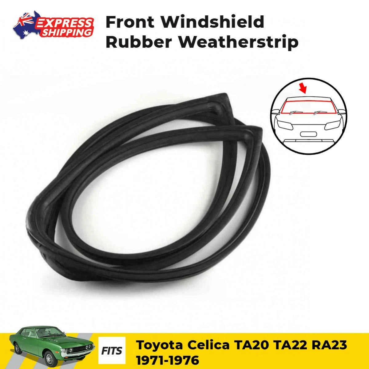 Front Windshield Rubber Weatherstrip Fits Toyota Celica TA20 TA22 RA21 RA23 D06