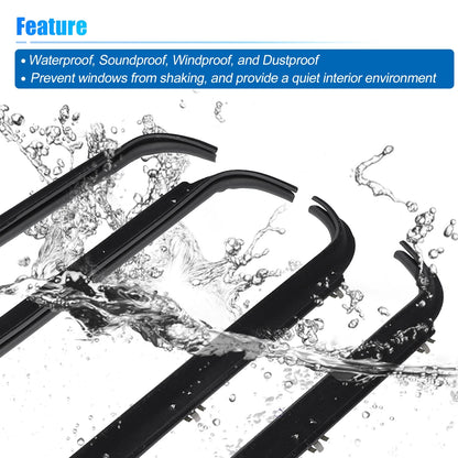 4pcs Weatherstrip Window Trim Seal for Ford F150 F250 F350 (2004-2023)