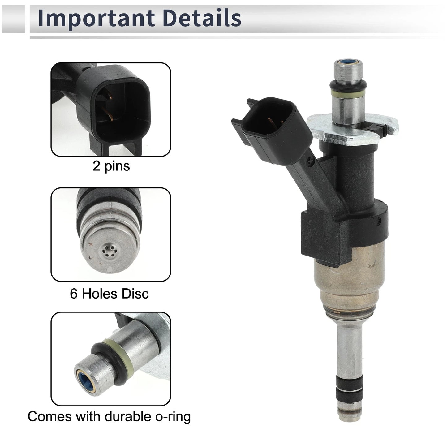 Fuel Injector 6.2L Black for Chevrolet Camaro (2017-2018)