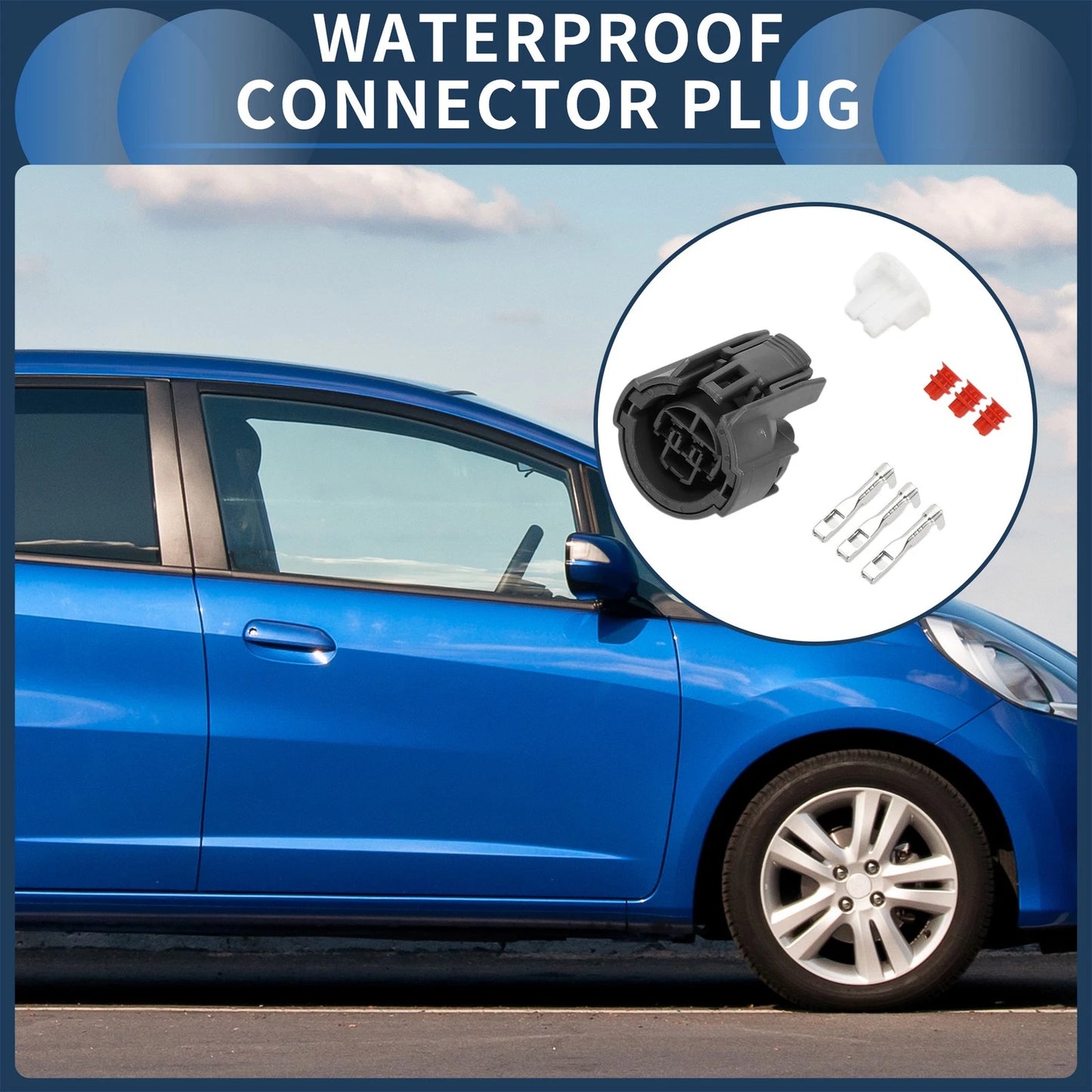 3 Pin Waterproof Connector Plug for Honda Fit CR-V XR-V (2015-2023)