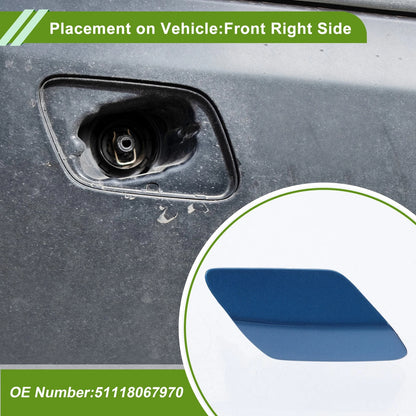 Front Right Washer Nozzle Cover for BMW 320i (2013-2018) - Blue Cap