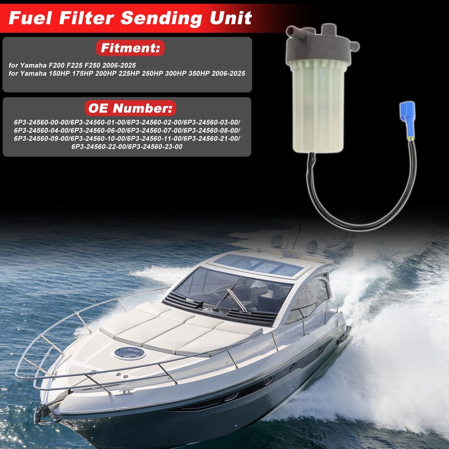Fuel Filter Assembly for Yamaha F200 F225 F250