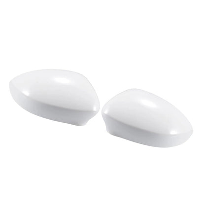 White Rearview Side Mirror Cover Caps for Fiat 500 (2007-2023)