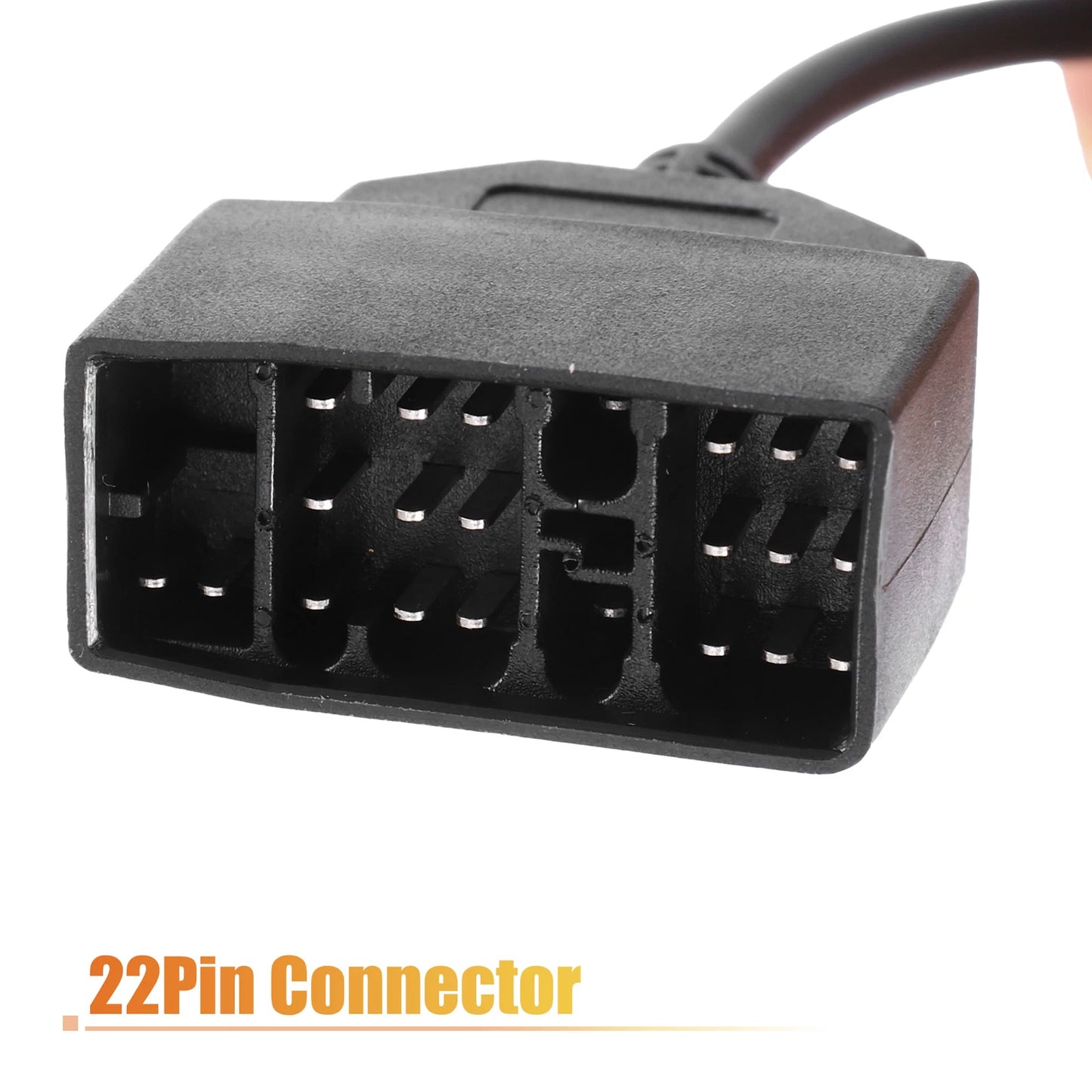OBD1 22-Pin to OBD2 16-Pin Diagnostic Tool Adapter Cable for Toyota (1996-2000)