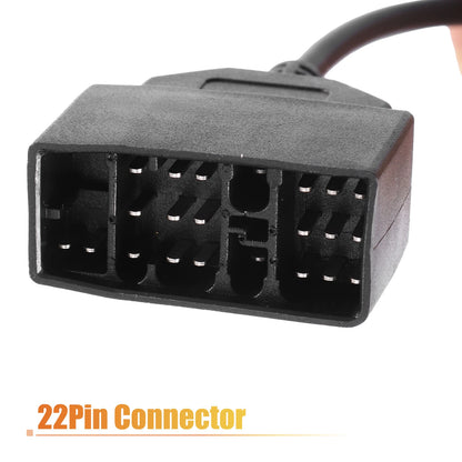 OBD1 22-Pin to OBD2 16-Pin Diagnostic Tool Adapter Cable for Toyota (1996-2000)