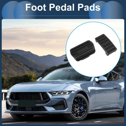 2 x Foot Accelerator Pedal Covers for Ford Mustang Mach-E (2021-2025) Black