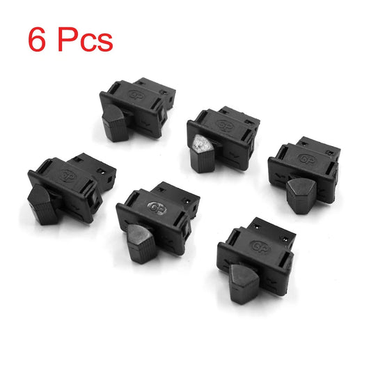 6pcs Push Button Turn Signal Light Indicator Switch Black for Motorcycle