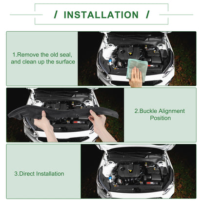 Left Engine Hood Sealing Strip for Honda CR-V (2007-2009)