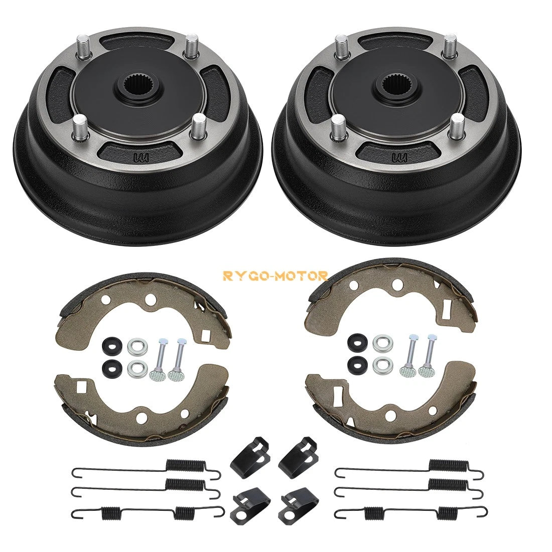 Rear Brake Drums & Brake Shoes for Kawasaki Mule 2510 3000 3010 3020 4000 4010