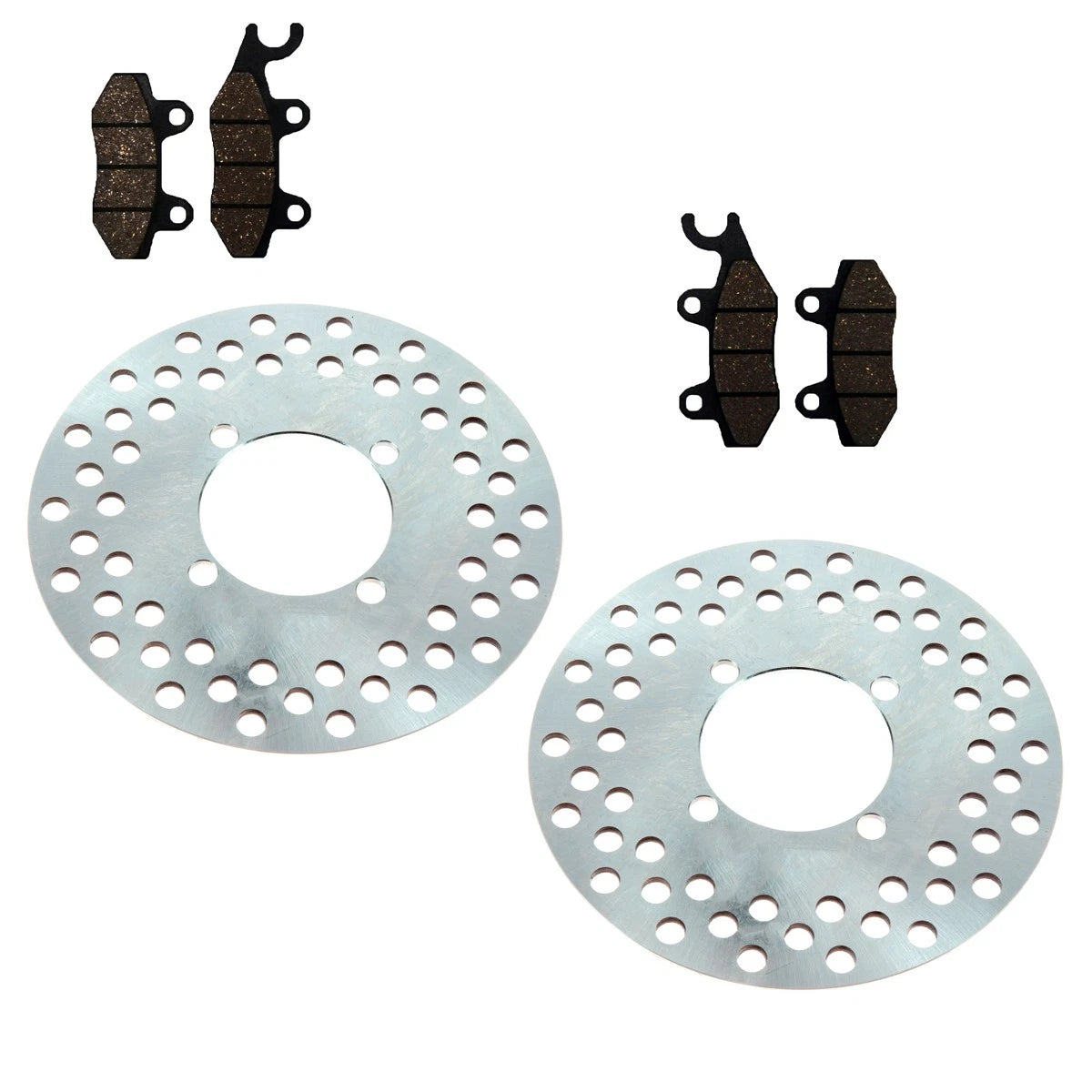 2 x Front Brake Rotors & Semi-Metallic Pads for Yamaha Rhino 700 (2008–2013)