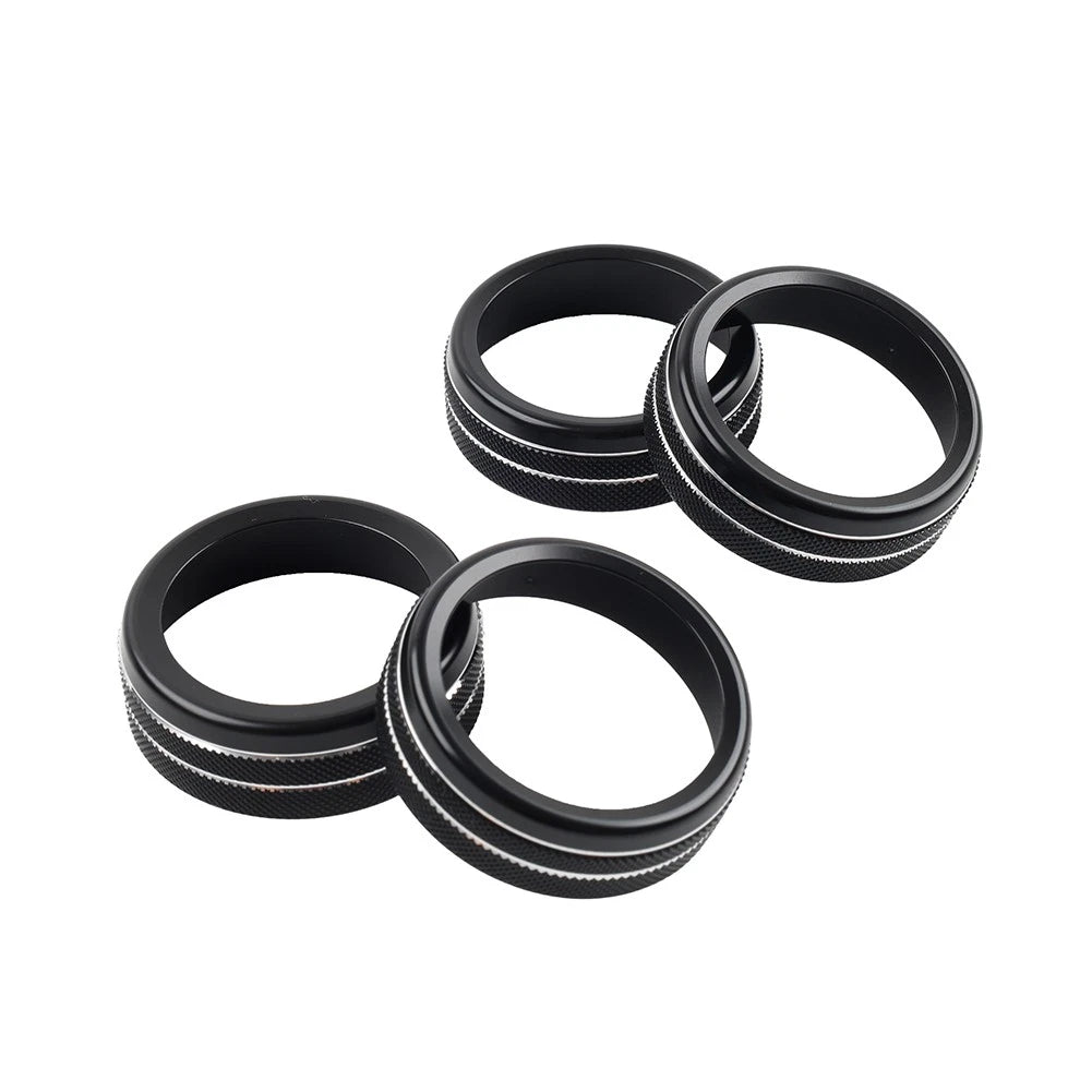 4pcs Black AC Climate Control Knob Trim for Toyota Tacoma (2016-2023)
