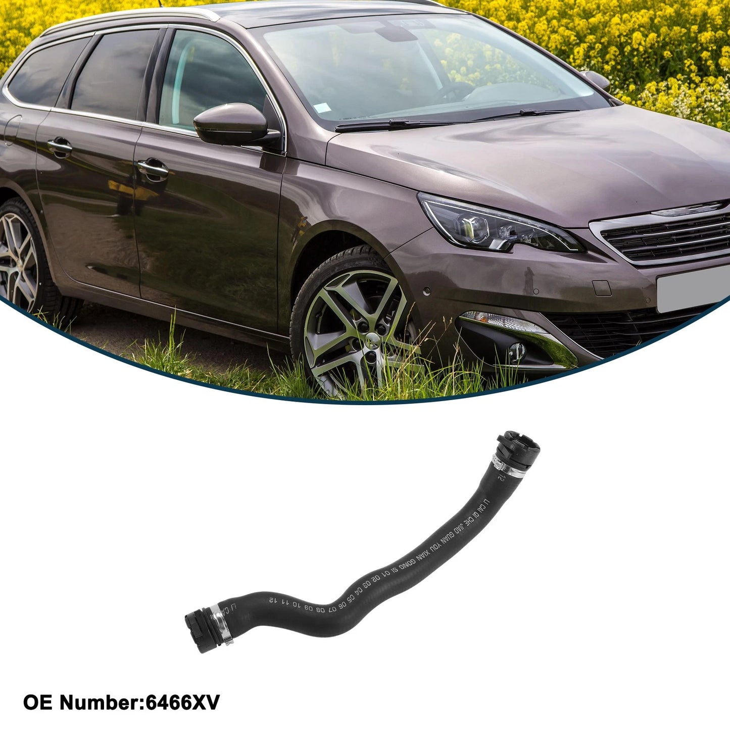 Radiator Hose for Peugeot 308 (2008) - Rubber Heating Water Pipe