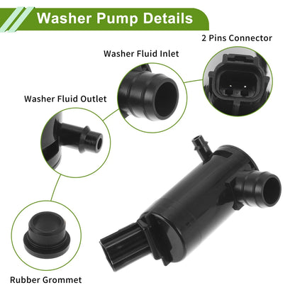 Windshield Washer Pump w/Grommet for Ford Crown (2005-2010)
