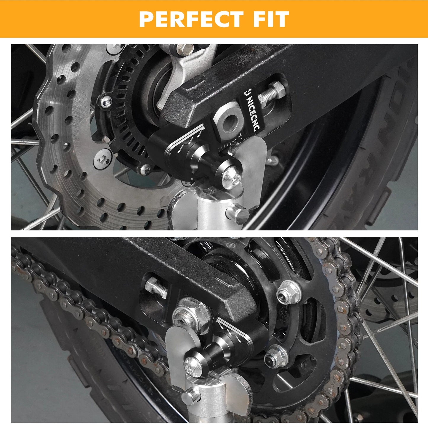 Rear Chain Adjuster Axle Block for Yamaha Tenere 700 (2019-2024)