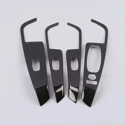 Steel Black Armrest Window Lift Panel Lid Cover Trim for Nissan Kicks (2016-2020)