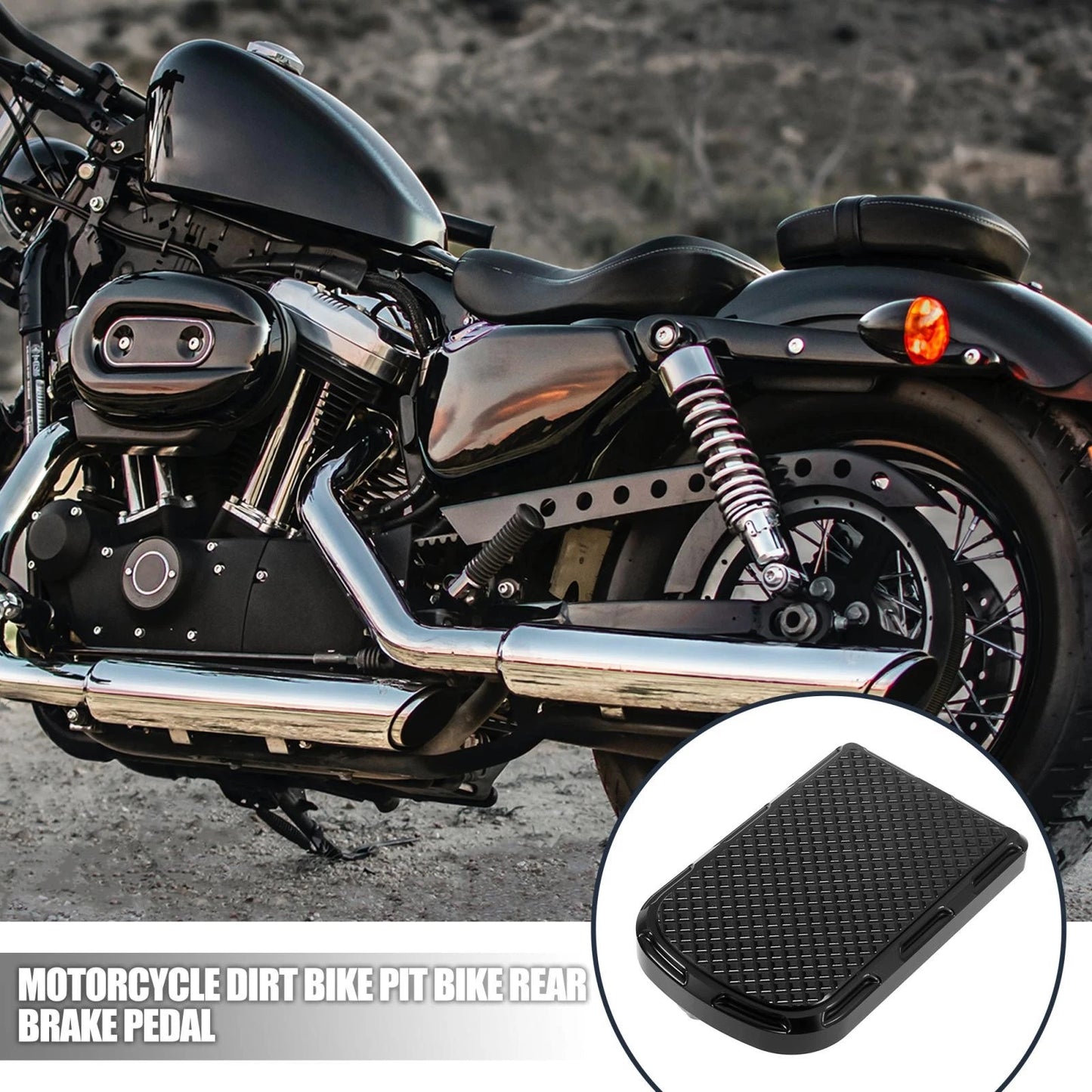Rear Brake Pedal Step Plate for Harley