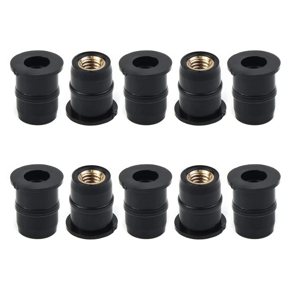 Panel Nuts 5mm 10 x for Motorcycle Rubber ATV