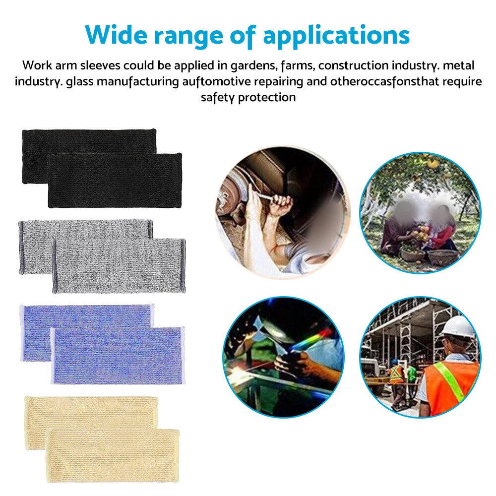 4 x Cut Resistant Arm Protection Sleeves for Forearm - 4 Colors