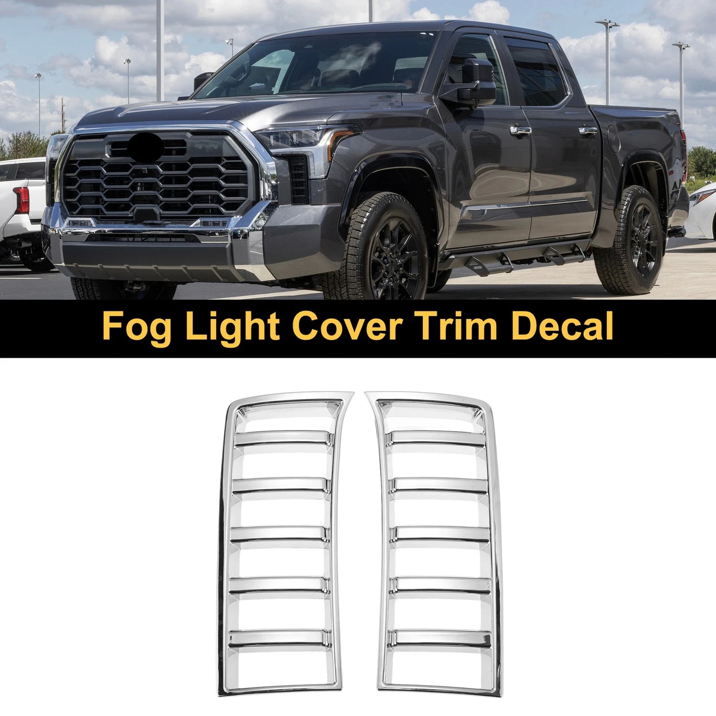 Front Left Front Right Fog Light Cover Trim 2 x for Toyota Tundra (2022–2025)