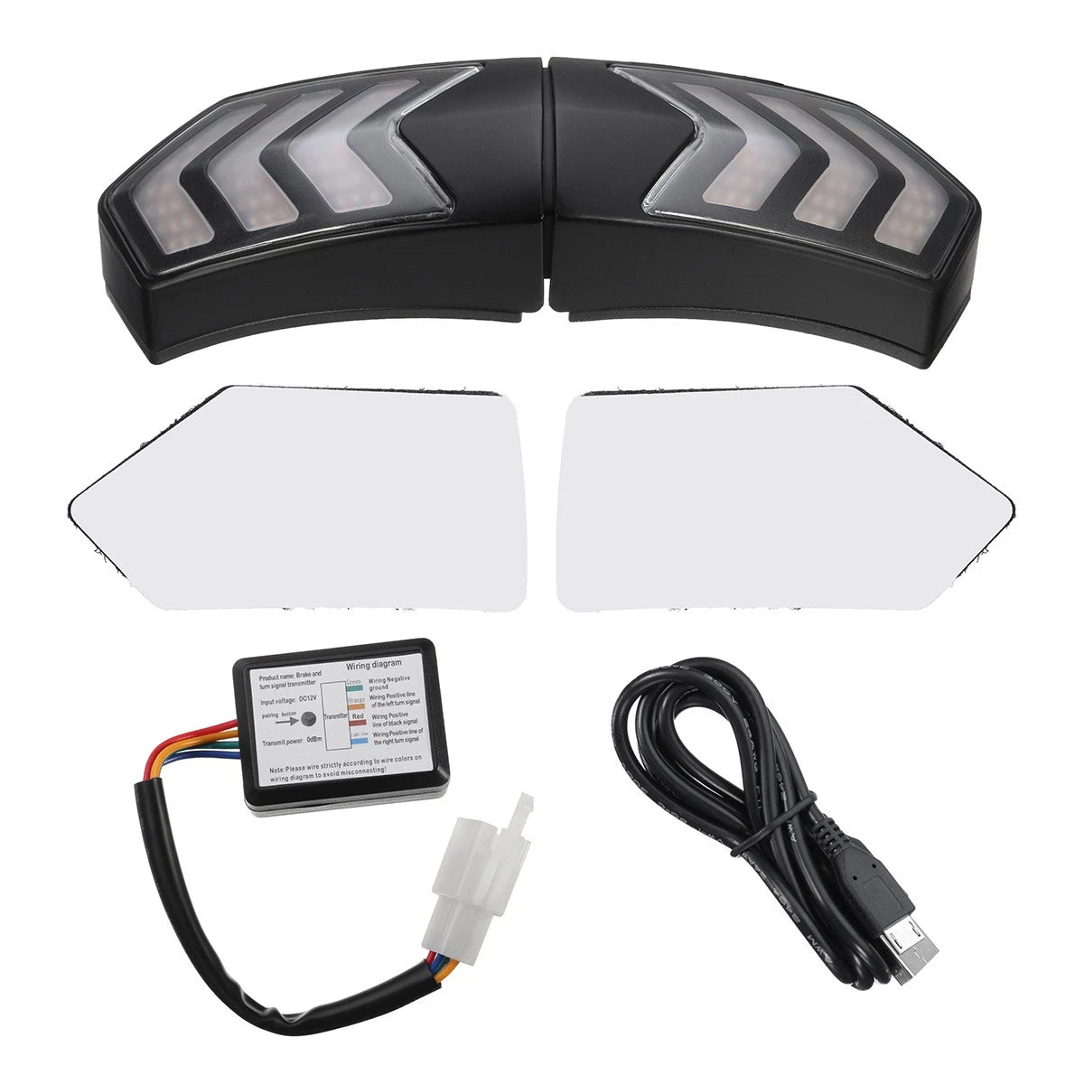 Wireless Turn Signal Brake Light for Motorcycle Helmet LED Safety Warn Lamp