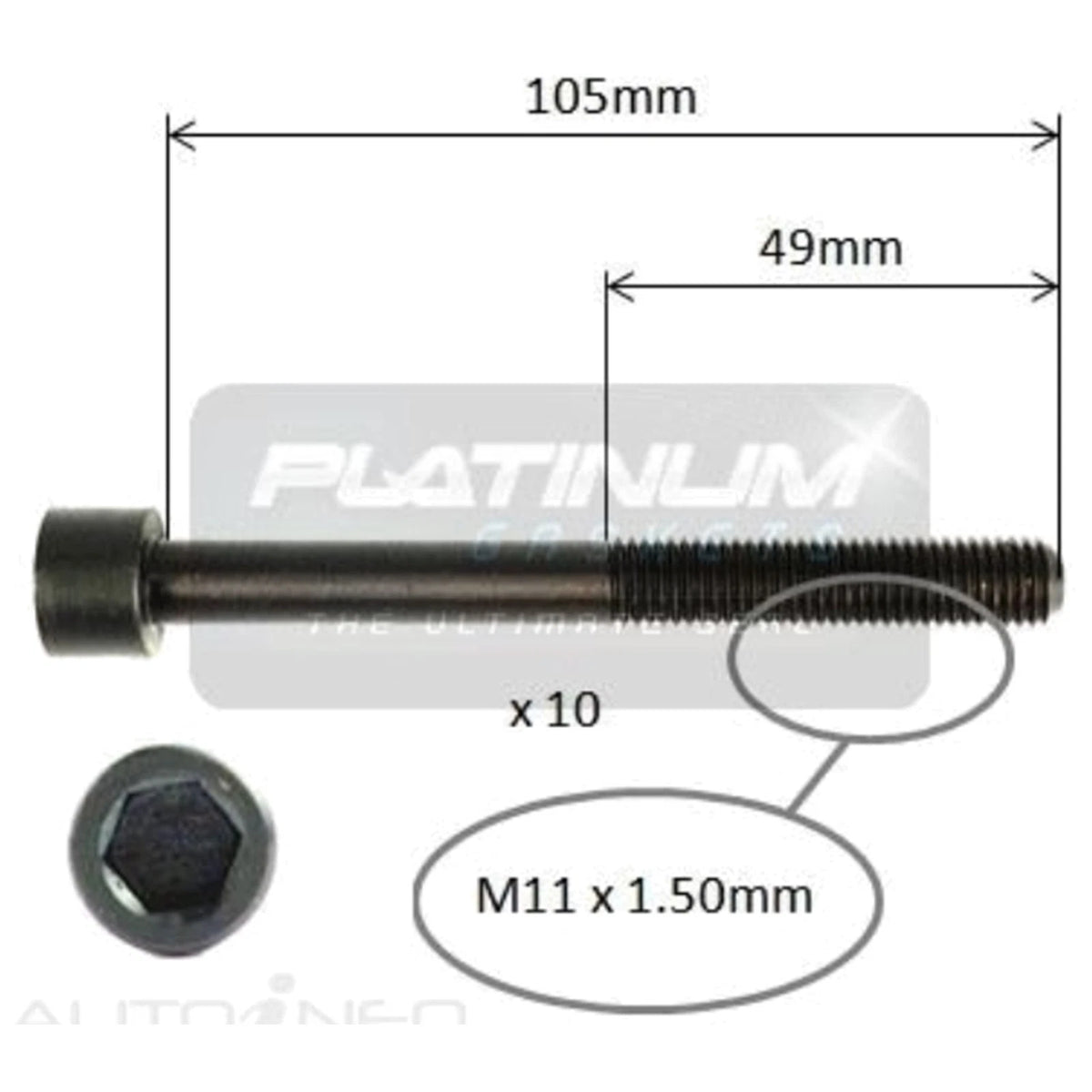 Engine Cylinder Head Bolt Set 4cyl 1.8L for Ford Laser KN KQ (1999-2002)