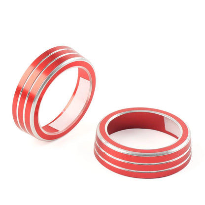 AC Climate Switch Knob Ring Cover Trim for Honda Civic 2016-2021 Red