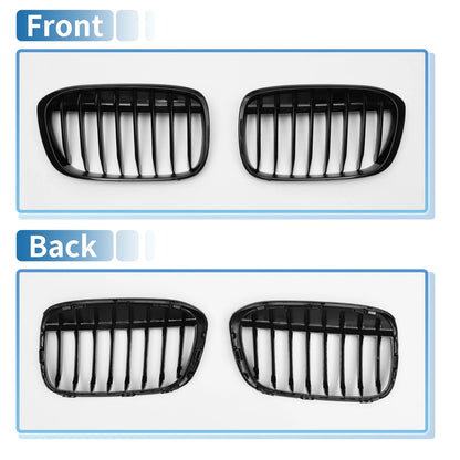 Front Upper Bumper Grille for BMW X1 F48 (2016-2022) Gloss Black