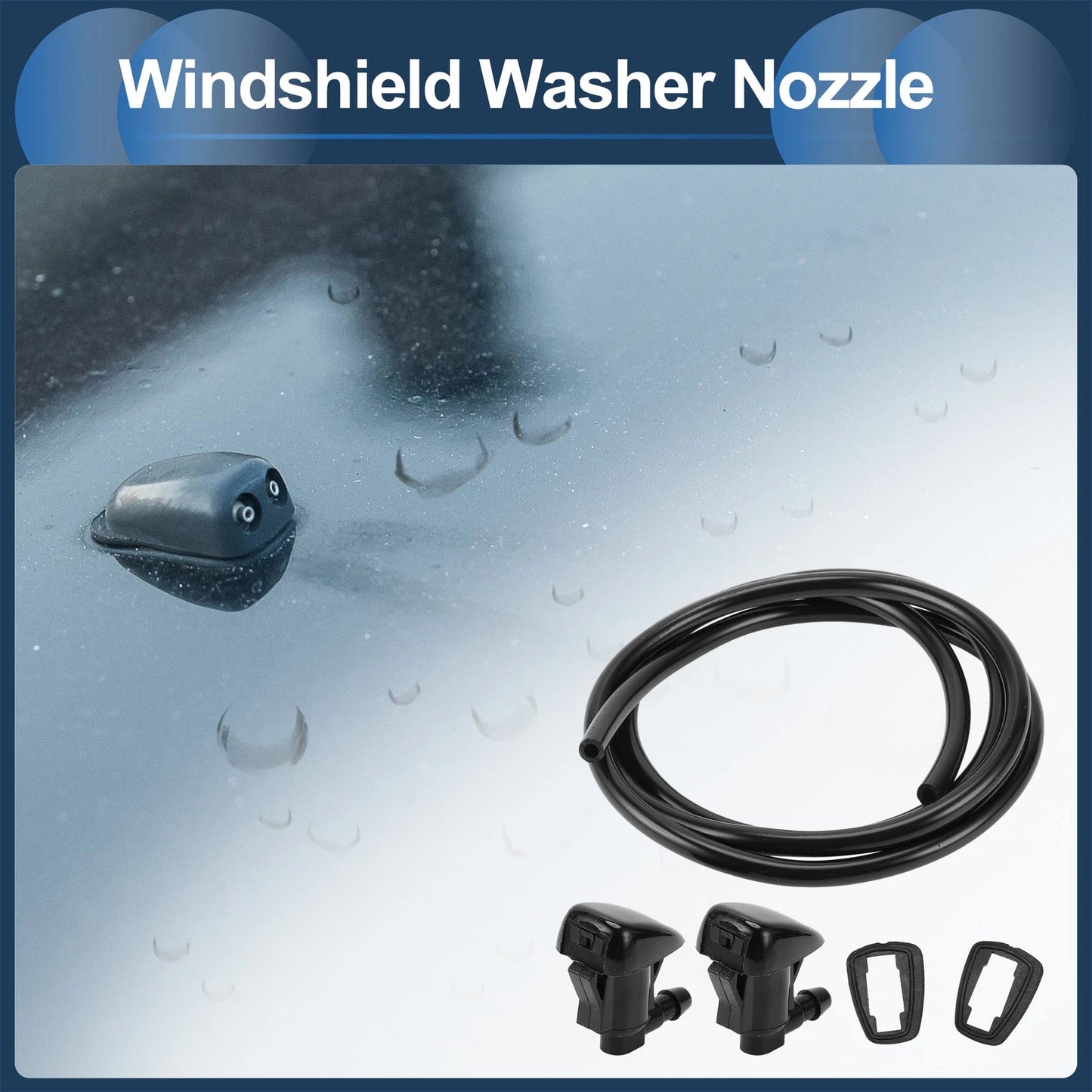 Windshield Washer Nozzle With Gasket Fluid Hose for Chevy