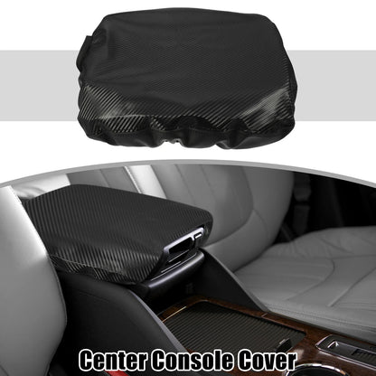 Center Console Cover Pad Carbon Fiber Black for Dodge Ram 1500 (2009 - 2018)