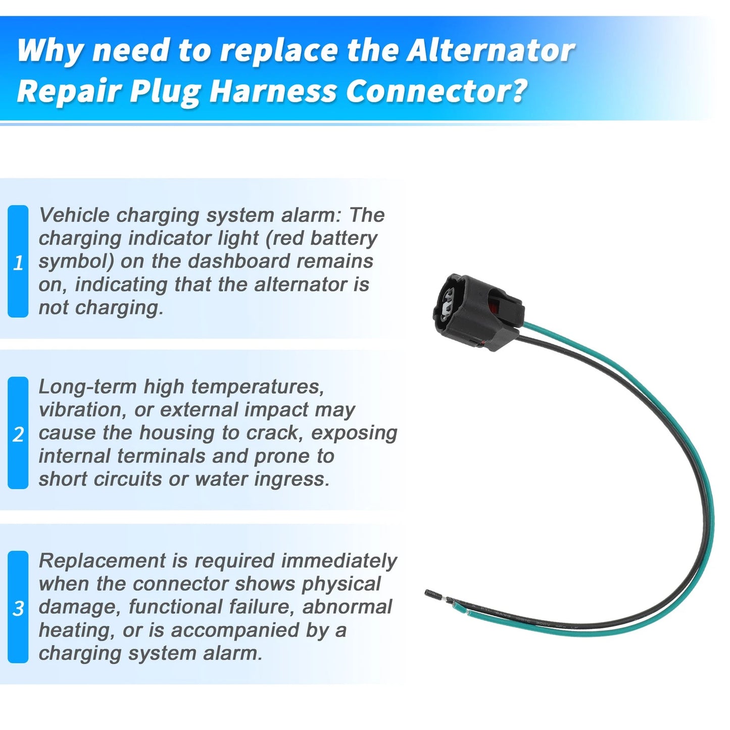 Alternator Repair Plug Harness Connector for Chevy & Chrysler