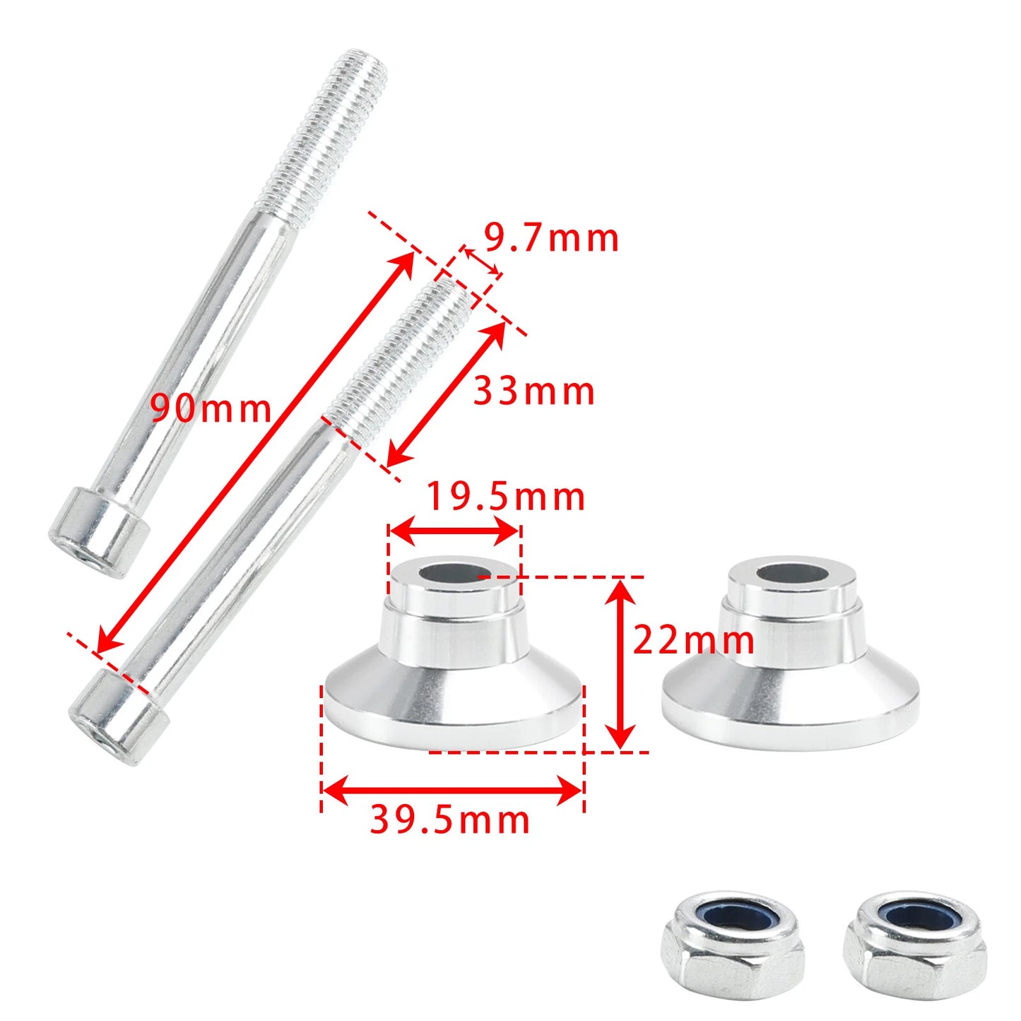 20mm Handlebar Riser Silver for Ducati Desert X / Rally (2022-2024)
