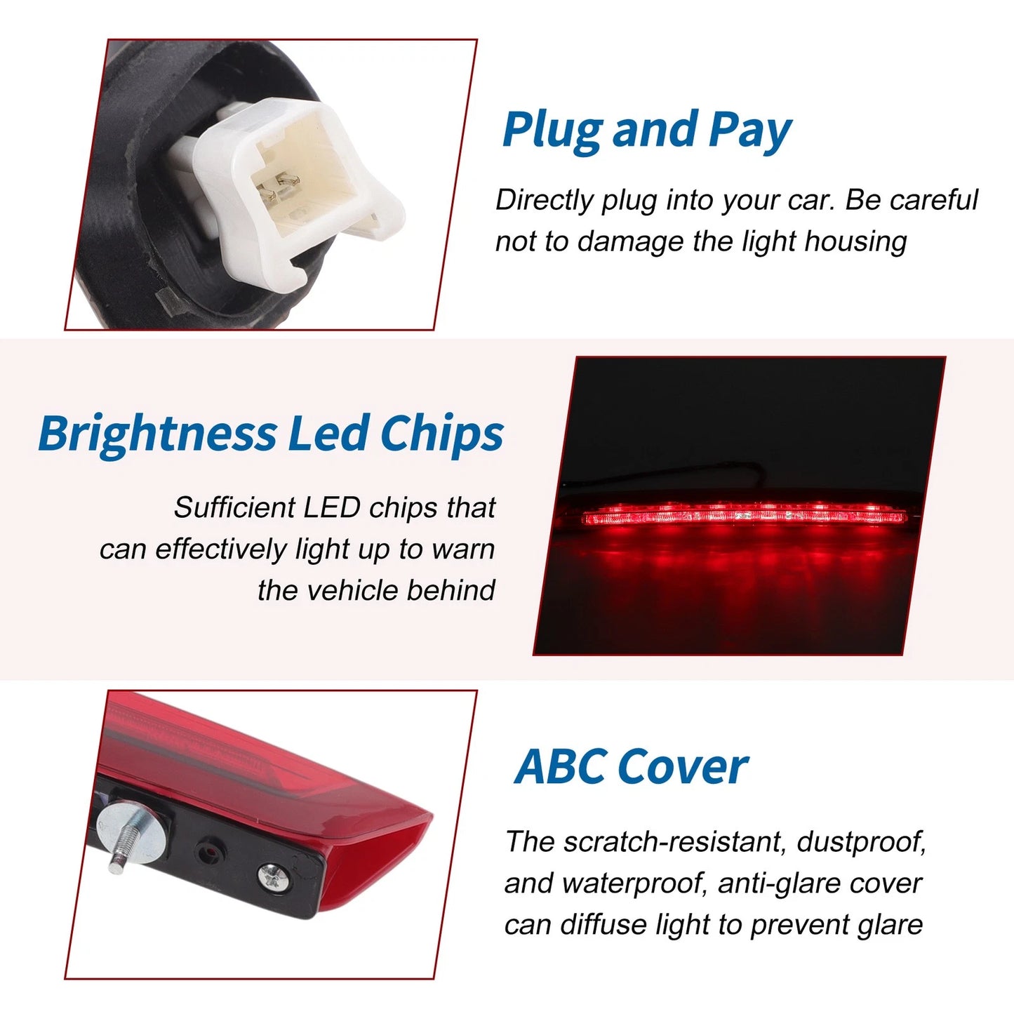 Red LED Third Brake Light for Honda HR-V Vezel (2014-2022)