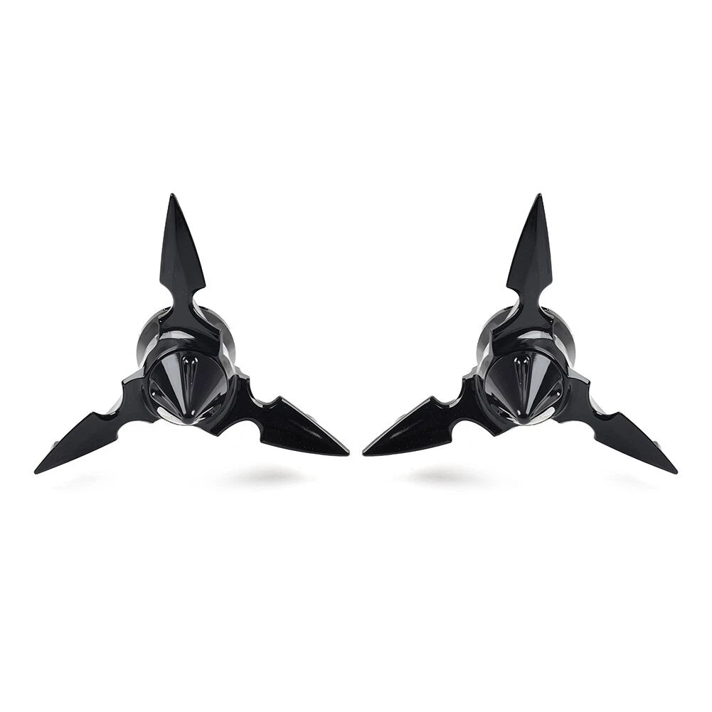 Spun Blade Spinning Front Axle Cap Nut Covers for Harley Softail Dyna