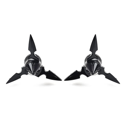 Spun Blade Spinning Front Axle Cap Nut Covers for Harley Softail Dyna