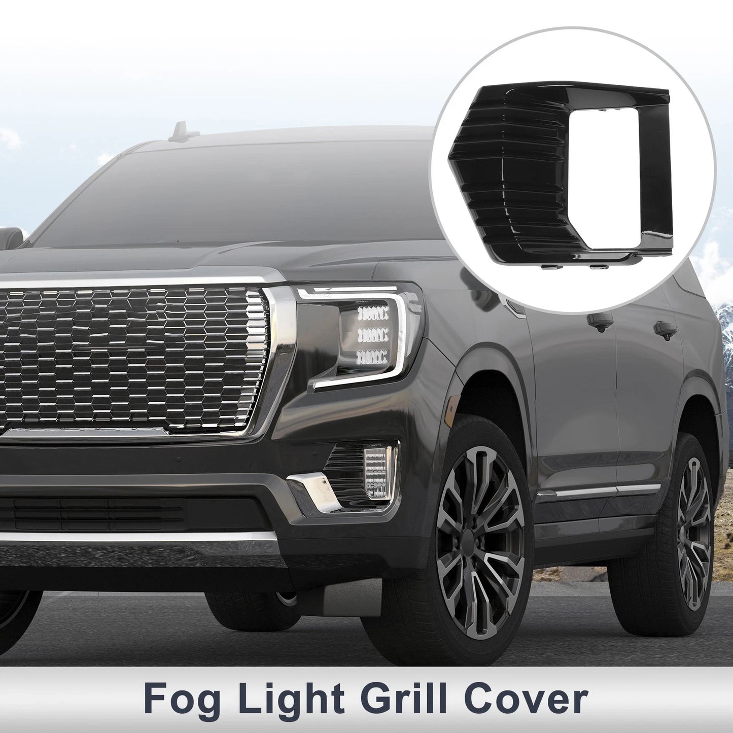 1 Pc Front Left Fog Light Grill for GMC Yukon (2021 - 2023)
