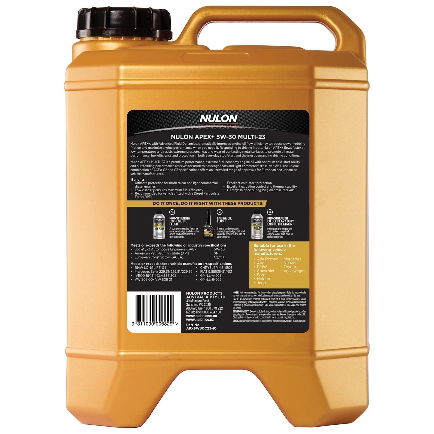 Engine Oil 10L for NULON APEX+ 5W-30 MULTI-23