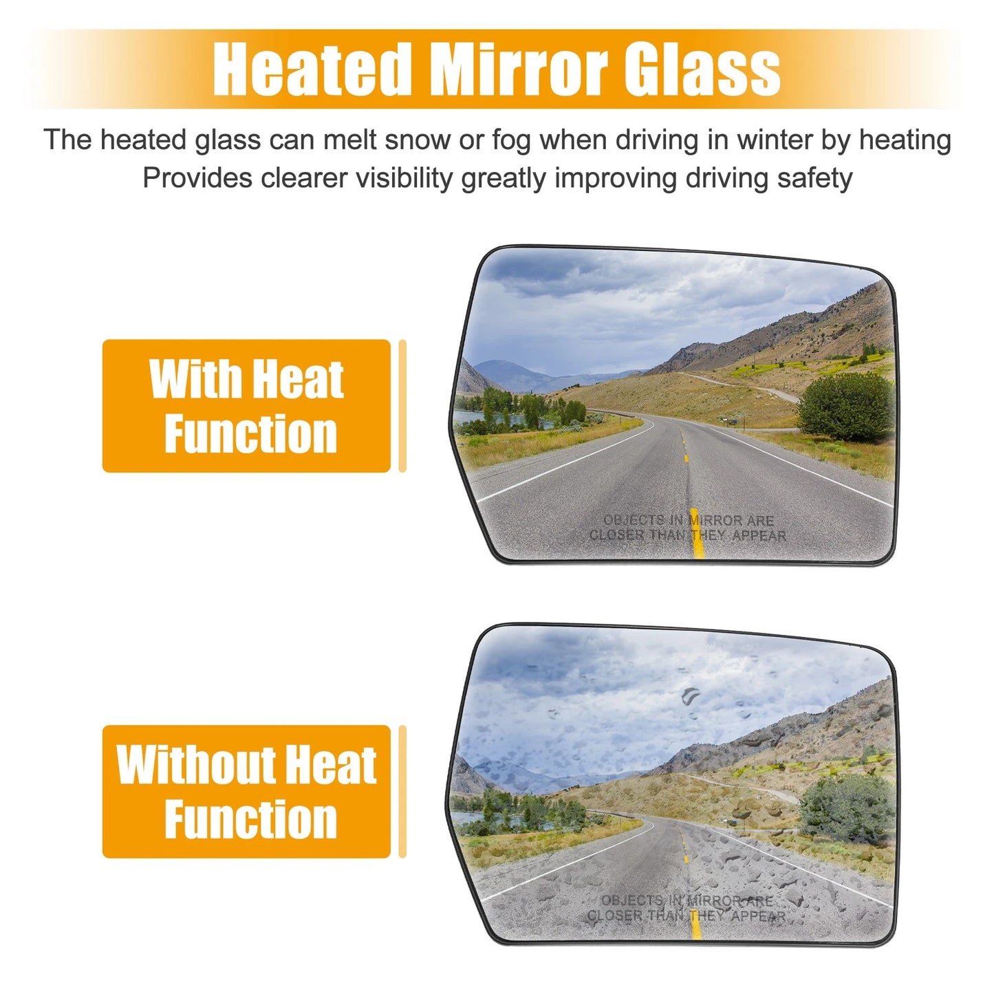 Heated Right Side Mirror Glass for Ford F-150 (2004-2014)