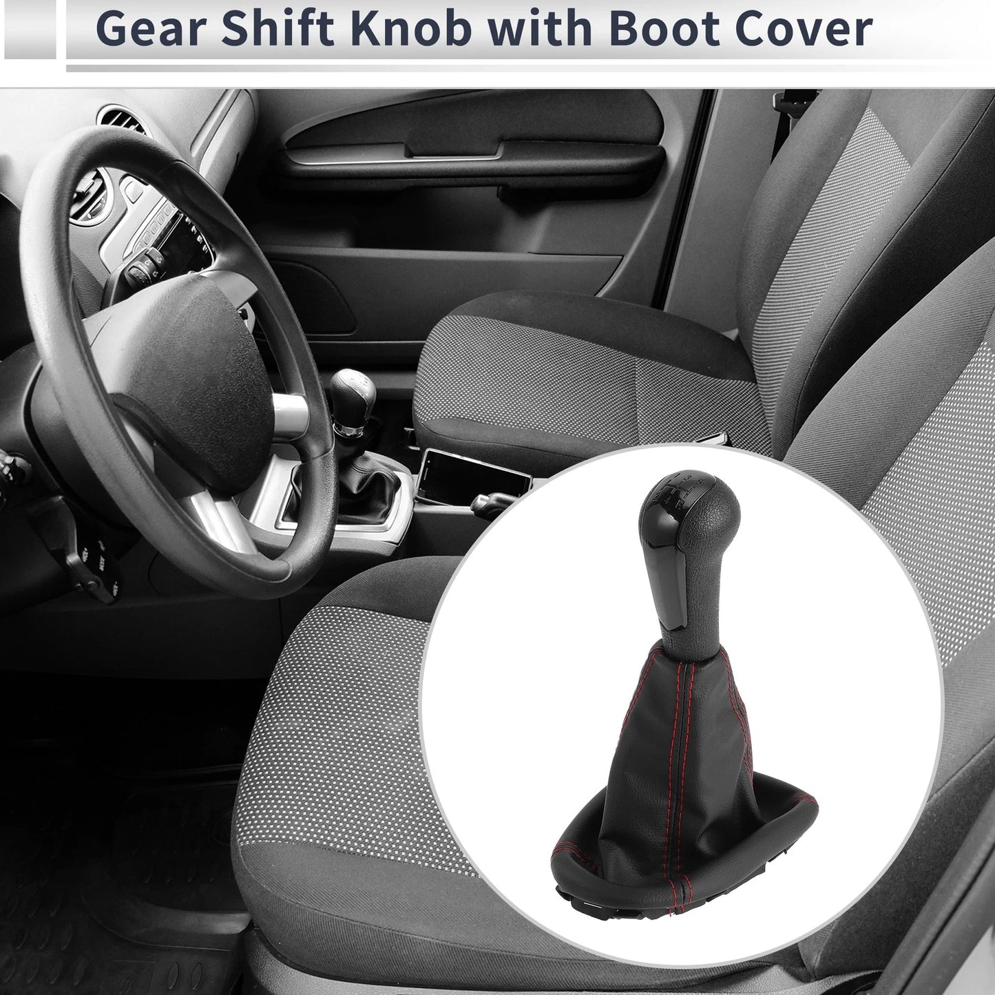 5 Speed Gear Shift Knob W/ Cover for Chevrolet Spark (2011-2015)