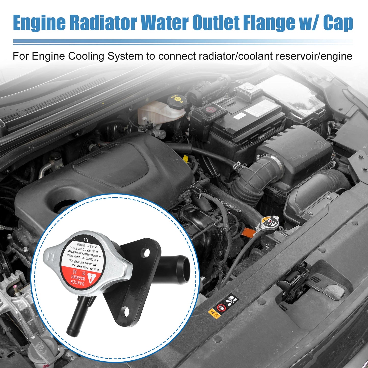 Engine Radiator Coolant Filler Neck for Mazda 5 2.3L L4 (2006-2010)